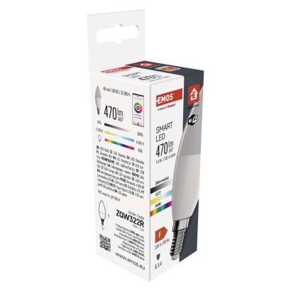 LED Lampe GoSmart Candle / E14 / 4,8 W (40 W) / 470 lm / RGB / dimmbar / WiFi
