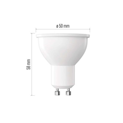 LED žárovka Classic MR16 / GU10 / 7 W (60 W) / 800 lm / neutrální bílá / krok. stmv.
