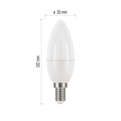LED Lampe Classic Candle / E14 / 5 W (40 W) / 470 lm / Warmweiß