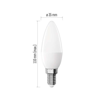 LED Lampe Basic Candle / E14 / 9,4 W (60 W) / 806 lm / Neutral Weiß