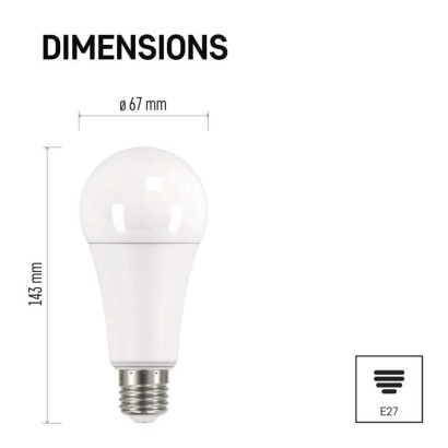 LED Lampe Classic A67 / E27 / 17 W (120 W) / 1 900 lm / Neutralweiß