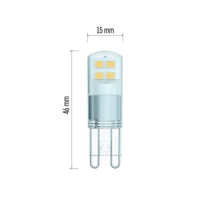 LED žárovka Classic JC / G9 / 1,9 W (22 W) / 210 lm / teplá bílá