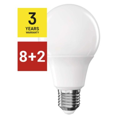 8 + 2 zdarma – LED žiarovka Classic A60 / E27 / 9,5 W (75 W) / 1 055 lm / teplá biela