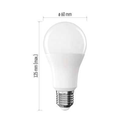 LED žárovka Basic A60 / E27 / 15,3W (100 W) / 1521 lm / teplá bílá