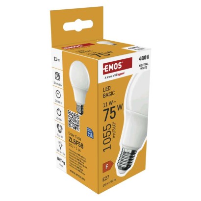 LED žárovka Basic A60 / E27 / 11W (75 W) / 1055 lm / Neutrální bílá
