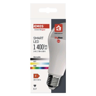 LED Lampe GoSmart A65 / E27 / 14 W (94 W) / 1 400 lm / RGB / dimmbar / Zigbee