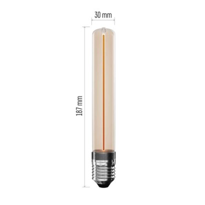 LED žárovka DECO T30/ E27 / 2 W (11 W) / 100 lm / flame