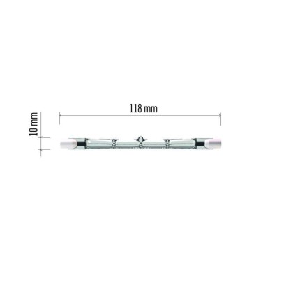 Linijinė halogeninė lemputė J118 140 W R7s šiltai balta