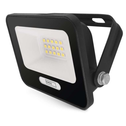 LED prožektorius GLARO 10 W, melns, IP65, 1000 lm, neitrāli balts