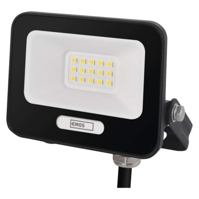 LED prožektorius GLARO 10 W, melns, IP65, 1000 lm, neitrāli balts