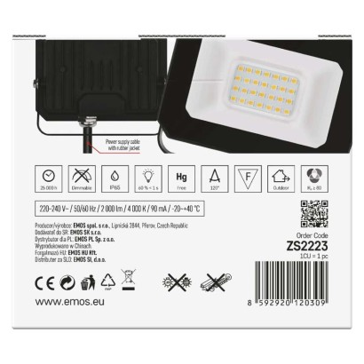 LED reflektor SIMPO 20 W neutrálna biela