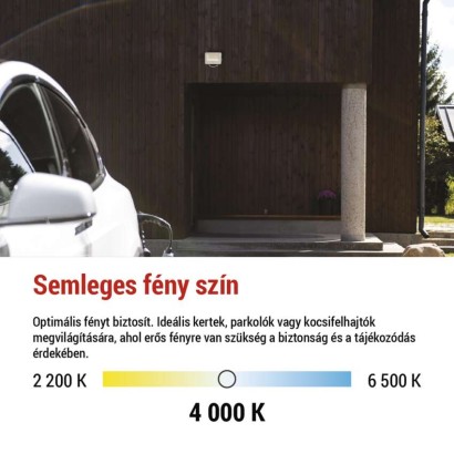 LED reflektor GLARO 30W, fehér, IP65, 3000 lm, természetes fehér