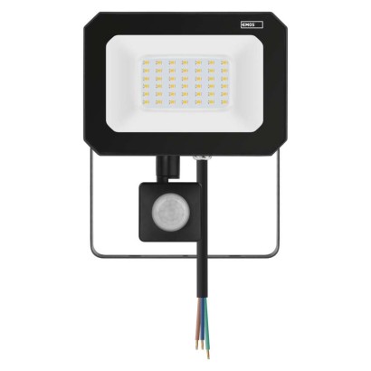 LED reflektor SIMPO s pohybovým čidlem, 30 W, černý, neutrální bílá