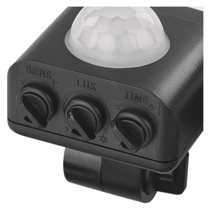 LED reflektor GLARO s pohybovým čidlem, 30 W, černý, IP54, 3000 lm, neutrální bílá