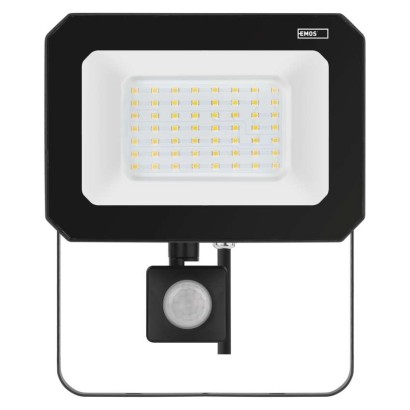 LED reflektor SIMPO s pohybovým čidlem, 50 W, černý, neutrální bílá