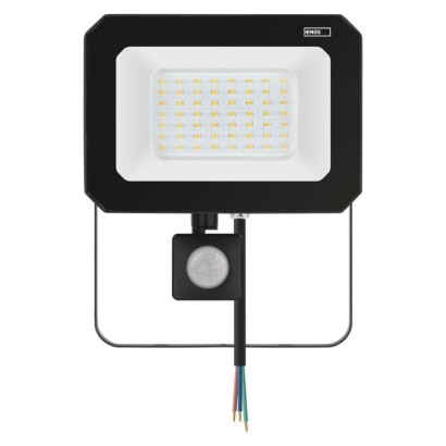LED reflektor SIMPO s pohybovým čidlem, 50 W, černý, neutrální bílá