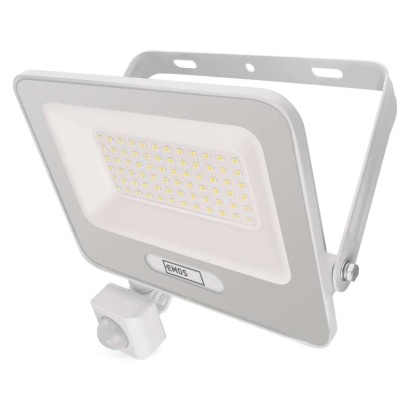 LED reflektor GLARO s pohybovým čidlem, 50 W, bílý, IP54, 5000 lm, neutrální bílá