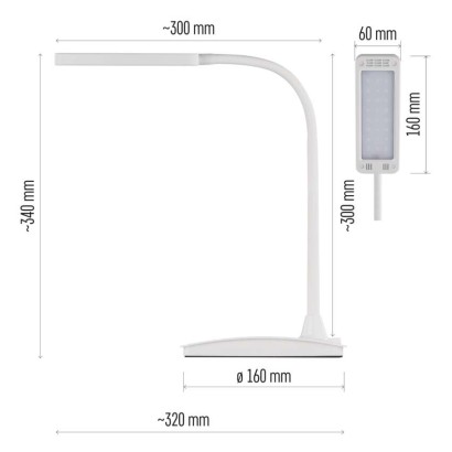 LED Schreibtischlampe EDDY, weiss