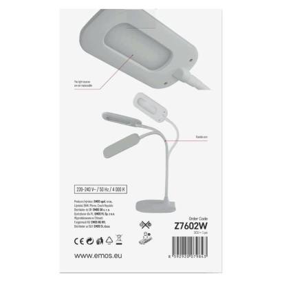 LED stolní lampa STELLA, bílá