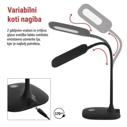 Namizna LED svetilka STELLA črna