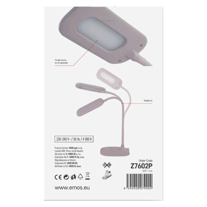 LED stolní lampa STELLA, růžová