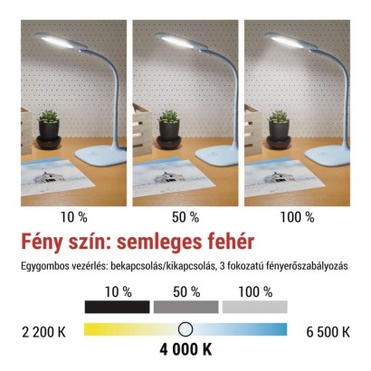EMOS Stella LED asztali lámpa, kék