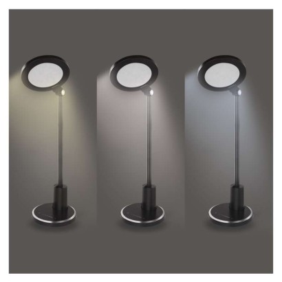LED stolná lampa WESLEY, čierna