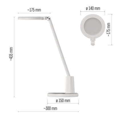 LED Schreibtischlampe WESLEY, weiss