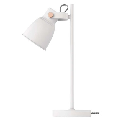 Lampa biurkowa E27 JULIAN 46 cm biała