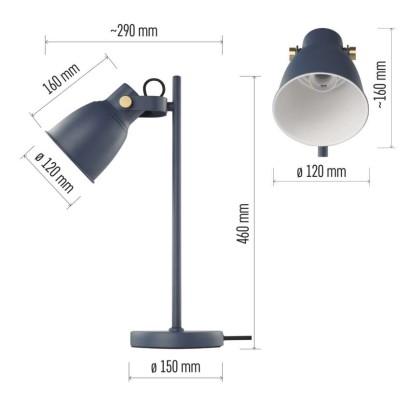 Stolná lampa JULIAN, modrá