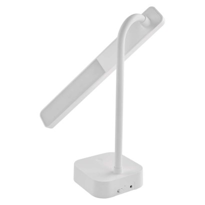 LED stolní lampa LUCY, nabíjecí, bílá
