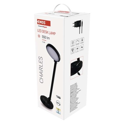 LED galda lampa CHARLES, melna