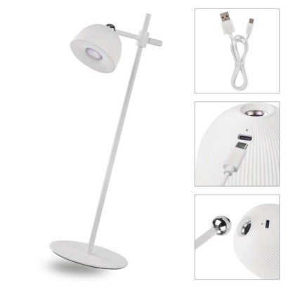 LED stolní lampa SOPHIE, nabíjecí, bílá