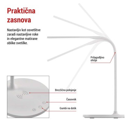 Namizna LED svetilka OSCAR bela