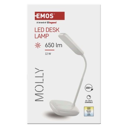 LED stolní lampa MOLLY, bílá