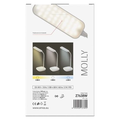 LED stolní lampa MOLLY, bílá