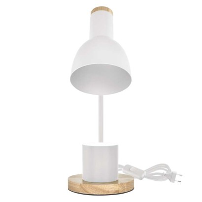 Stolní lampa POPPY na žárovku E27, bílá