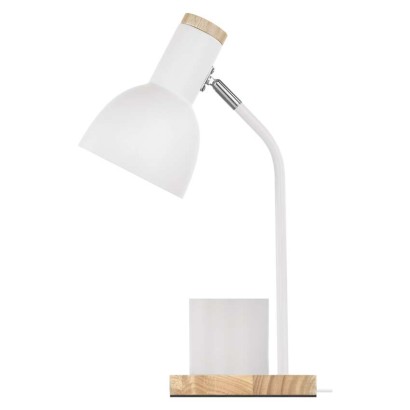 Stolní lampa POPPY na žárovku E27, bílá