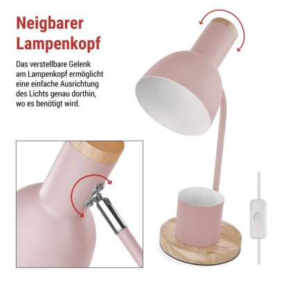 Schreibtischlampe POPPY, rosa