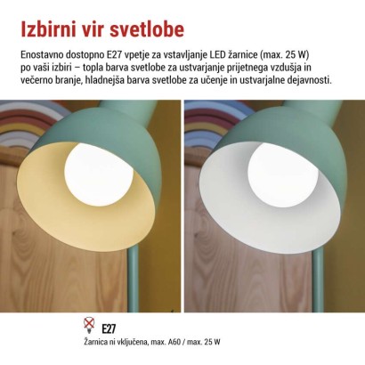 Namizna svetilka POPPY zelena