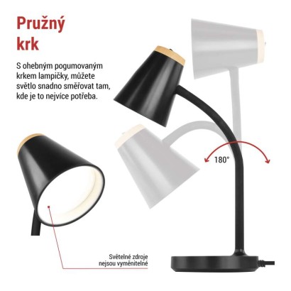LED stolní lampa TARA, černá