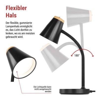 LED Schreibtischlampe TARA, schwarz