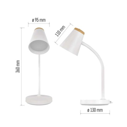 Lampa stołowa LED TARA, biała