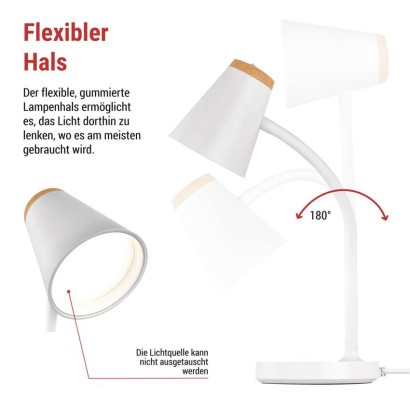 LED Schreibtischlampe TARA, weiss