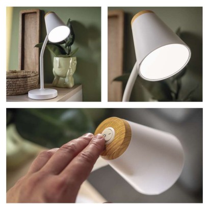 Lampa stołowa LED TARA, biała