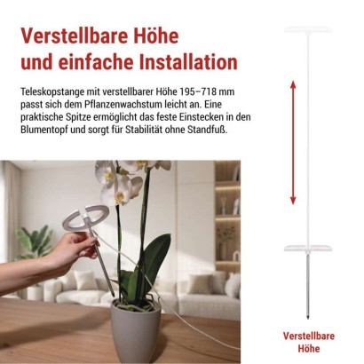 Pflanzenlampe LED Vollspektrum, 39 LEDs, für Innenräume, mit Zeitschaltuhr, dimmbar