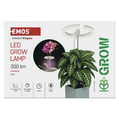 LED svetilka za rastline, polni spekter, 39 LED diod, notranja, časovnik, zatemnljiva