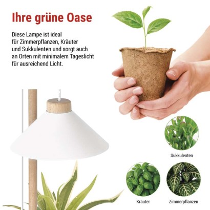 Pflanzenlampe LED Vollspektrum, 21 LEDs, für Innenräume, mit Zeitschaltuhr
