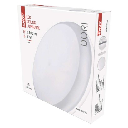LED Deckenleuchte Dori, rund, weiss 18W neutralweiss, IP54