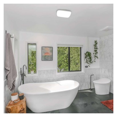 LED Deckenleuchte Dori, eckig, weiss 24W neutralweiss, IP54